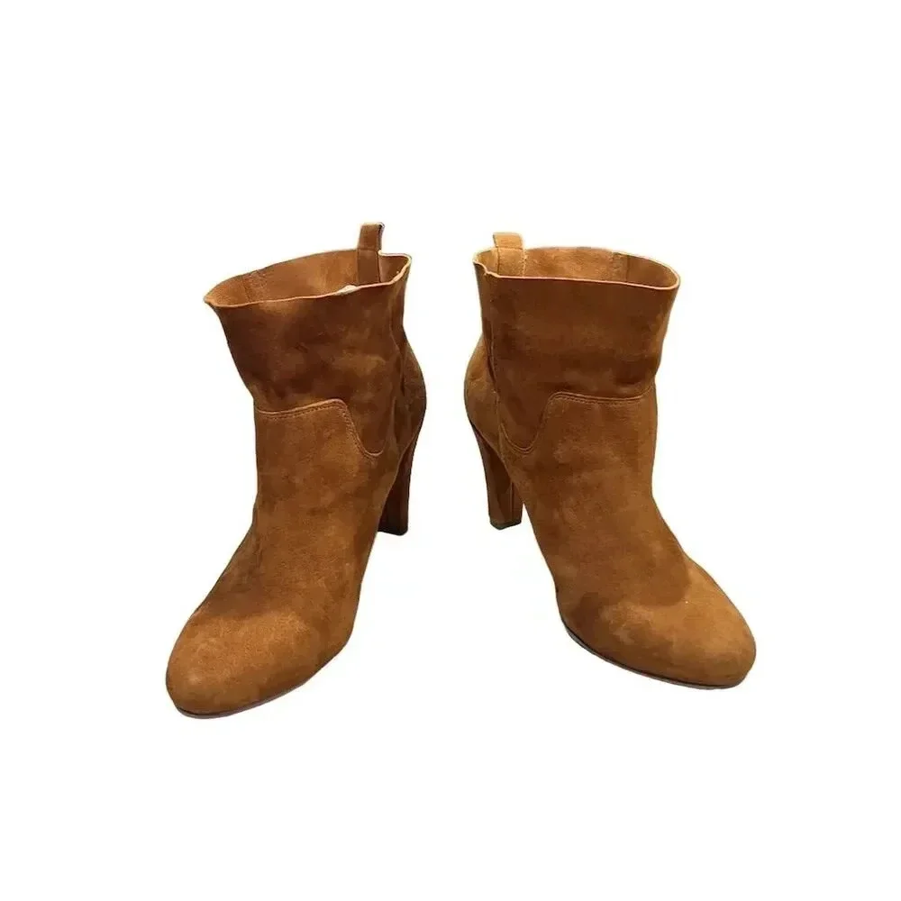 Sole Society Women's Laurel Ankle Booties Brown Suede‎ Size 8